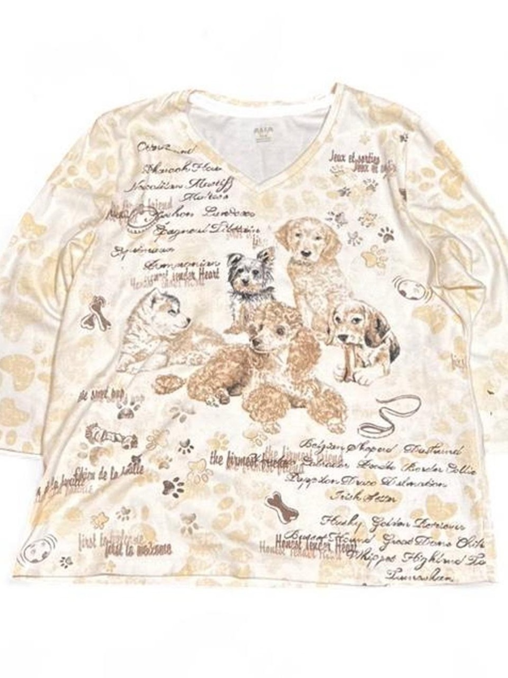 Y2K Alia Dog Poem Cute Graphic AOP Longsleeve Shirt